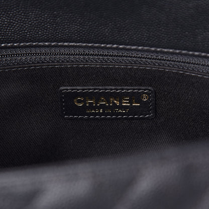 Chanel Caviar Lizard Quilted Medium Coco Handle Flap Black 6 of 11
