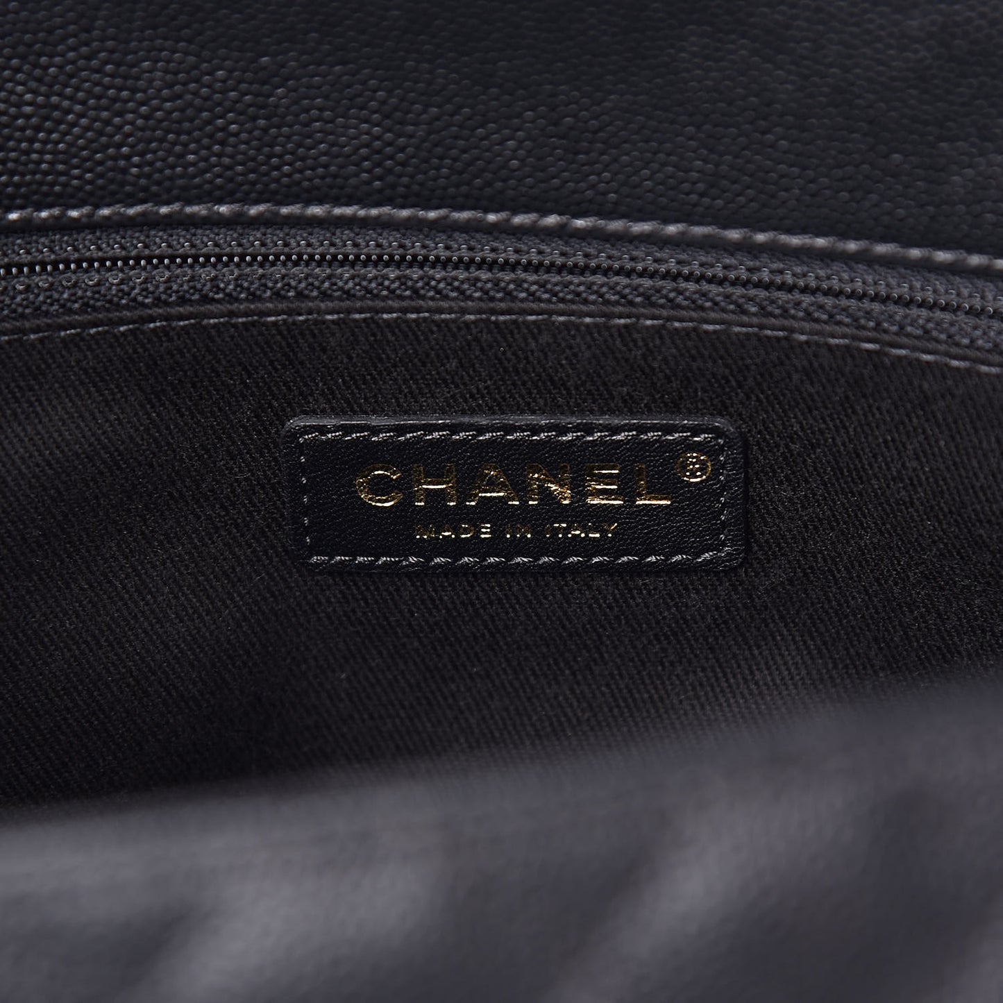 Caviar Lizard Quilted Medium Coco Handle Flap Black