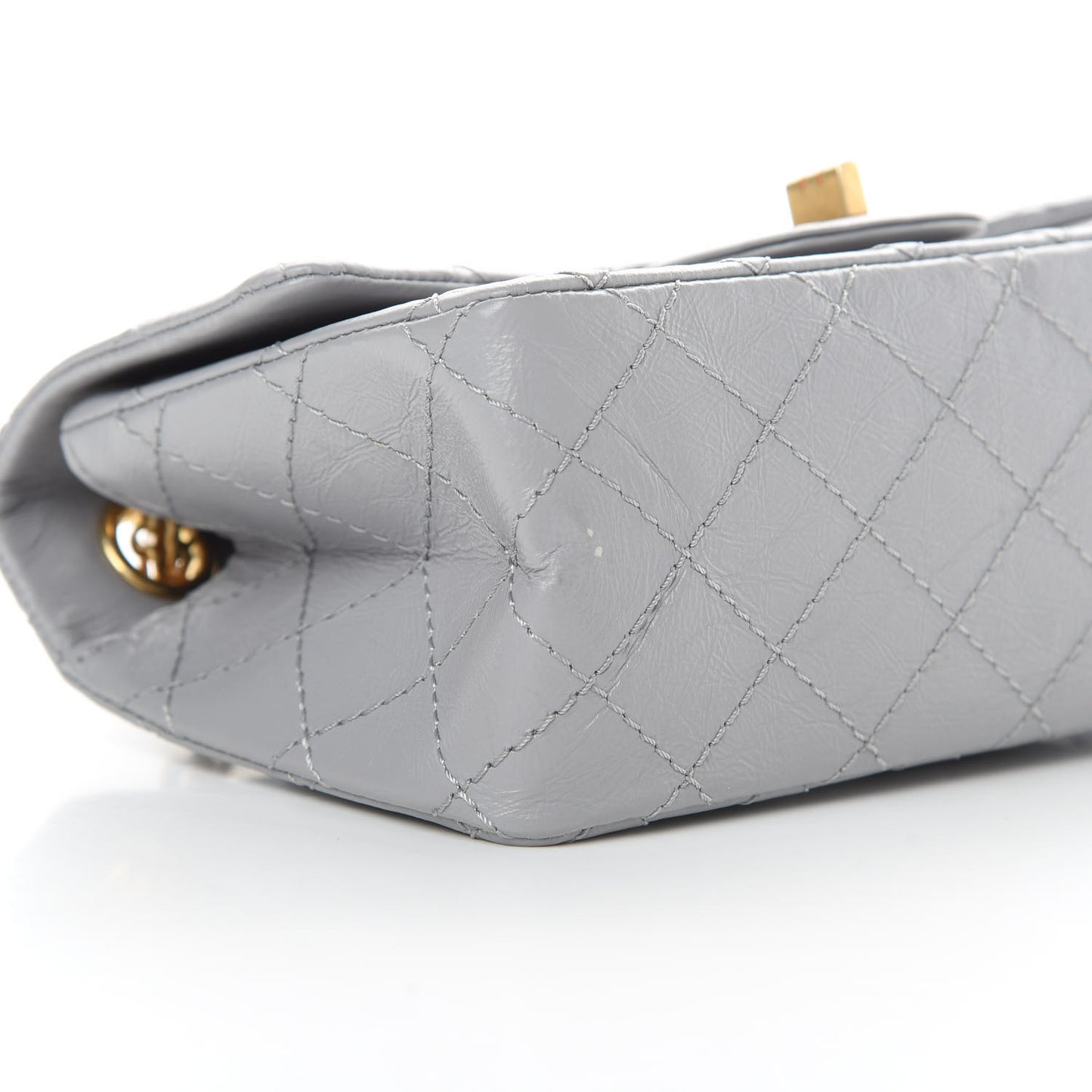 Aged Calfskin Quilted 2.55 Reissue Mini Flap Grey