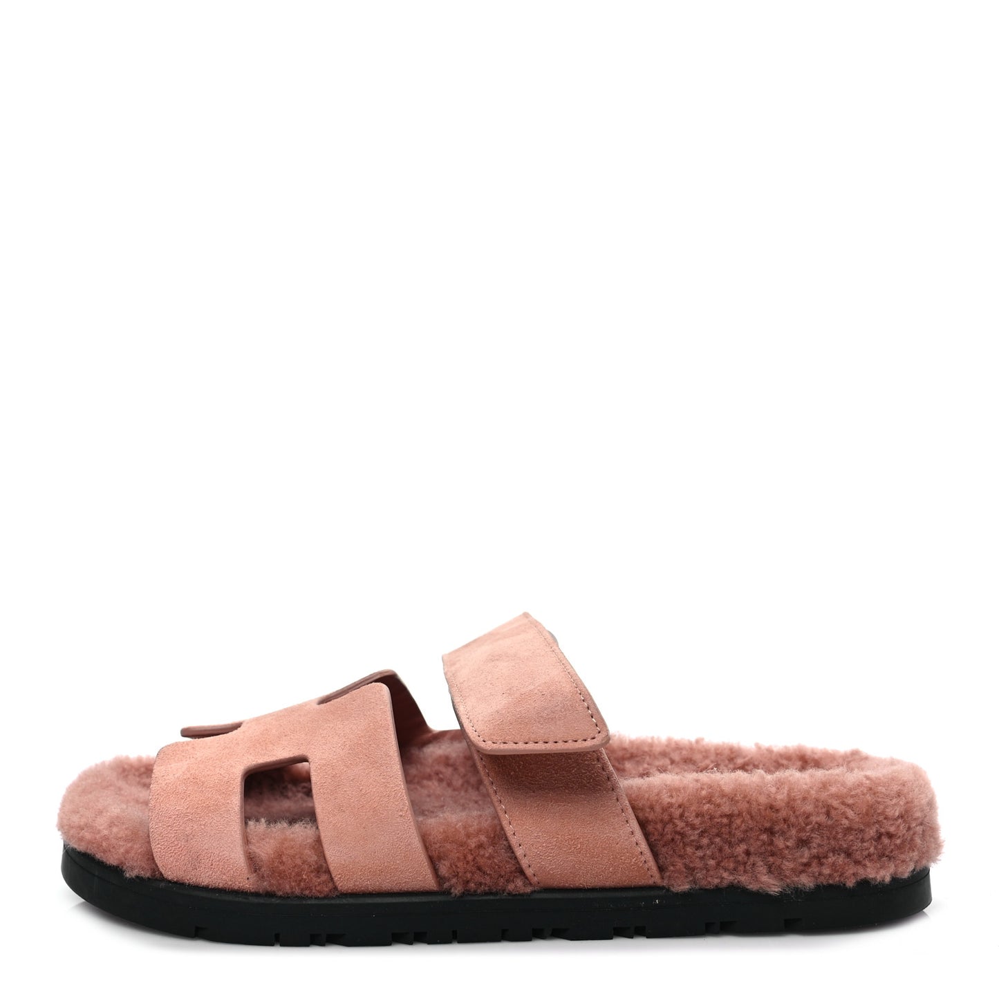 Suede Goatskin Woolskin Womens Chypre Sandals 35.5 Rose Aube