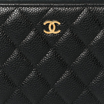 Chanel Caviar Quilted Large Gusset Zip Around Wallet Black 9 of 10