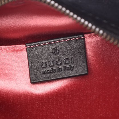 Gucci Velvet Matelasse Deer Embroidered Small GG Marmont Chain Shoulder Bag Black 6 of 8