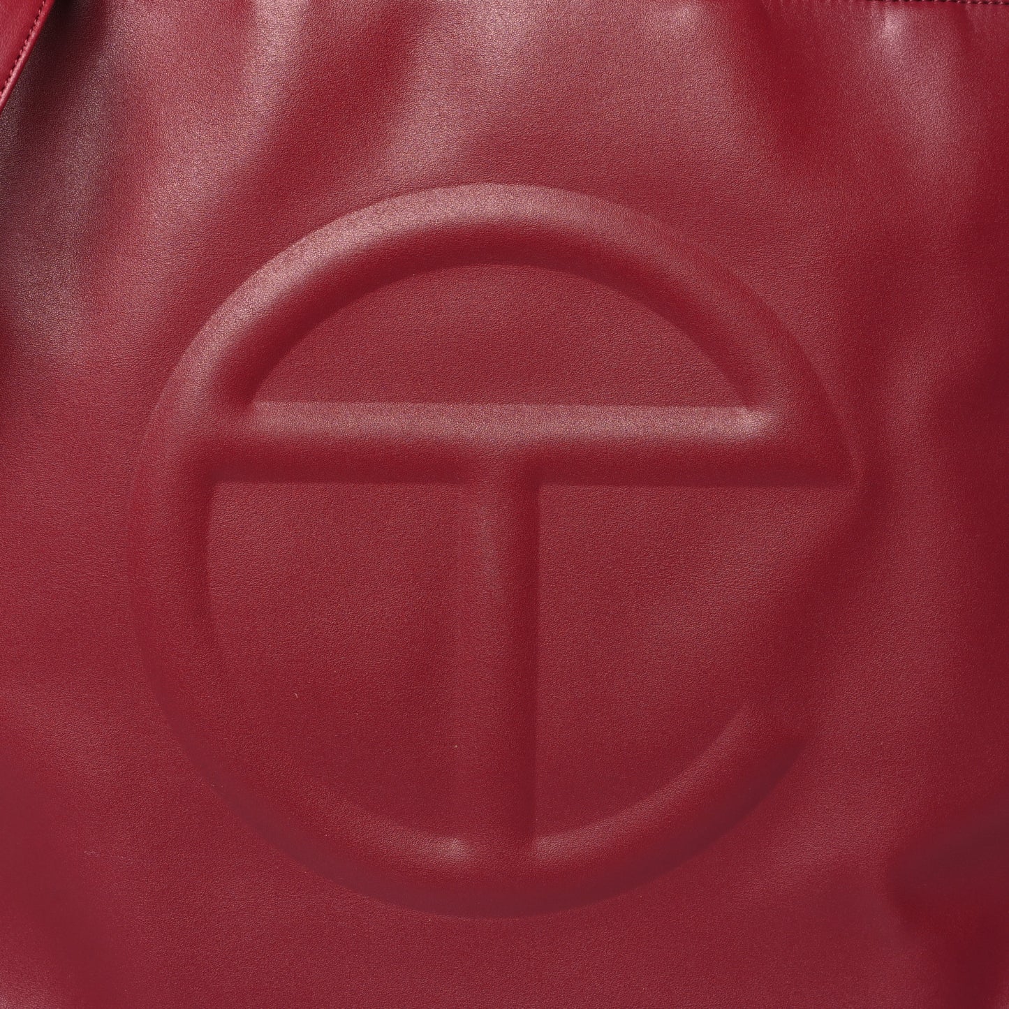 Vegan Leather Large Shopping Bag Oxblood