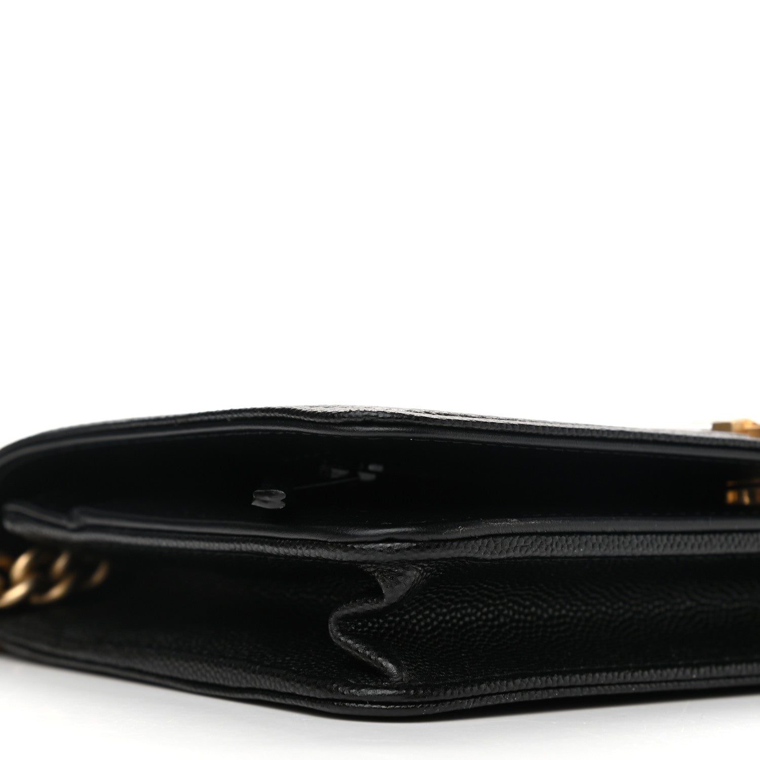 Chanel Caviar Quilted Boy Wallet On Chain WOC Black 10 of 12