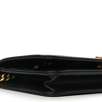 Chanel Caviar Quilted Boy Wallet On Chain WOC Black 10 of 12