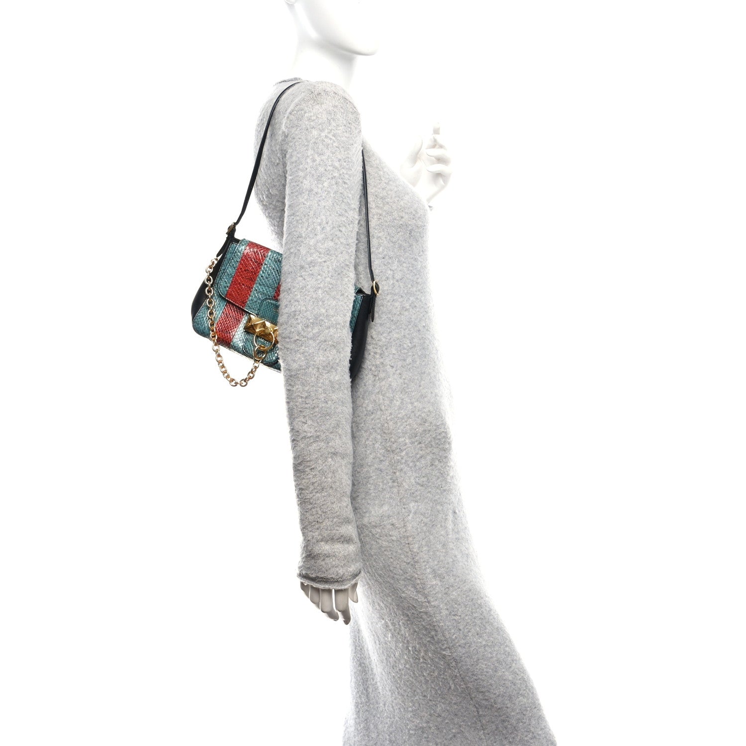 Mulberry Snakeskin Stripe Keeley Satchel Blue Multicolor 2 of 9