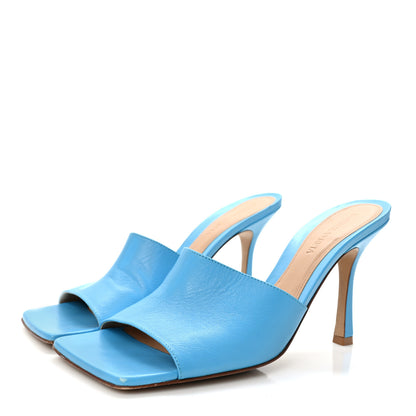 Bottega Veneta Lambskin Stretch Mule Sandals 40 Sky Blue 3 of 9