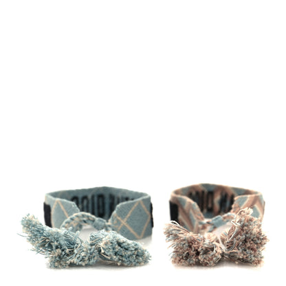 Christian Dior Woven Cotton J'Adior Friendship Bracelet Set Blue Nude 3 of 3