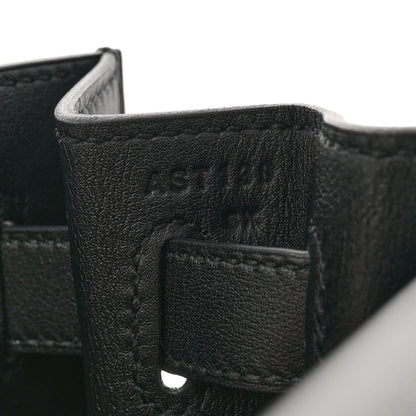Hermes Berline Toile Swift Kelly Sellier 32 Black Ecru 7 of 12