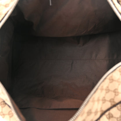 Gucci Monogram Dollar Calfskin Large Boston Duffle Bag Beige Ebony Testa di Moro Marrone Scuro 5 of 11
