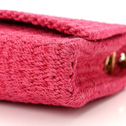 Saint Laurent Raffia Medium Monogram Kate Satchel Pink Glow 10 of 12