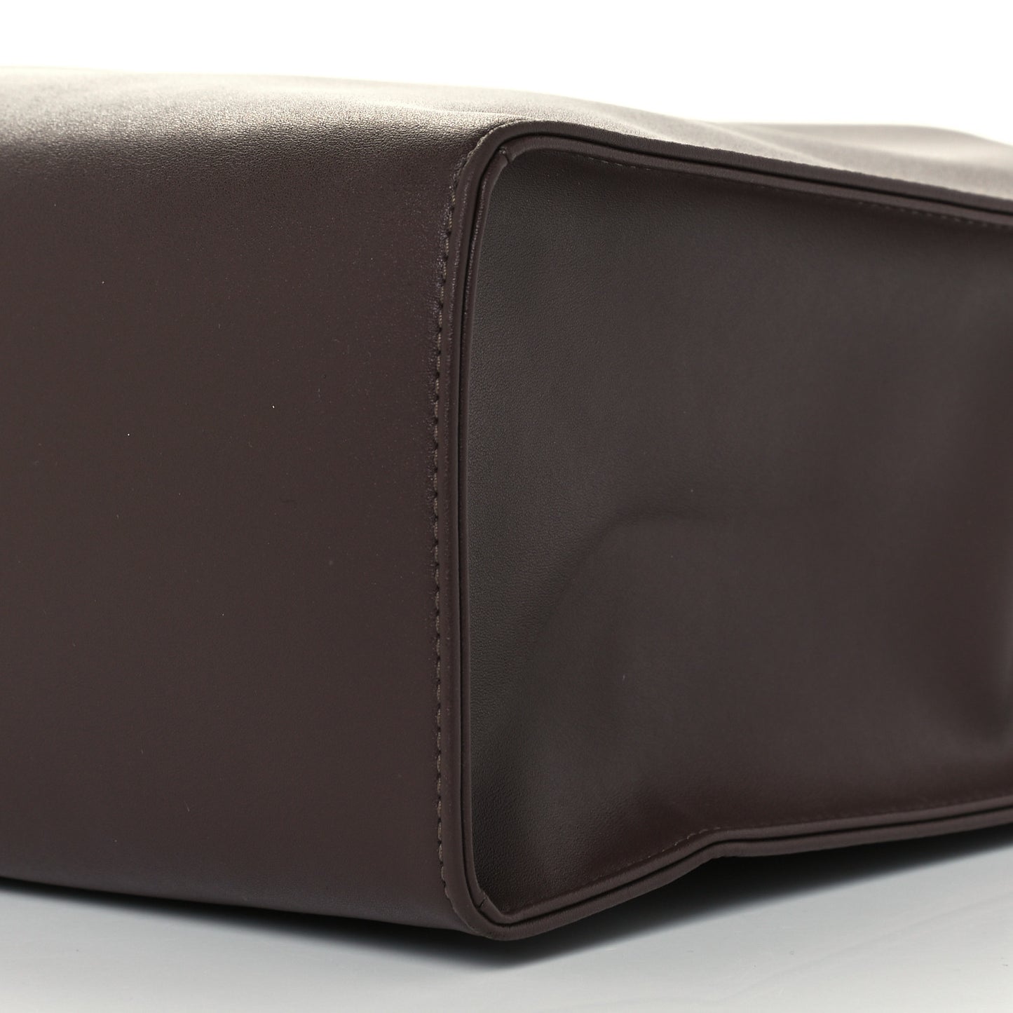 Vegan Leather Medium Shopping Bag Chocolate