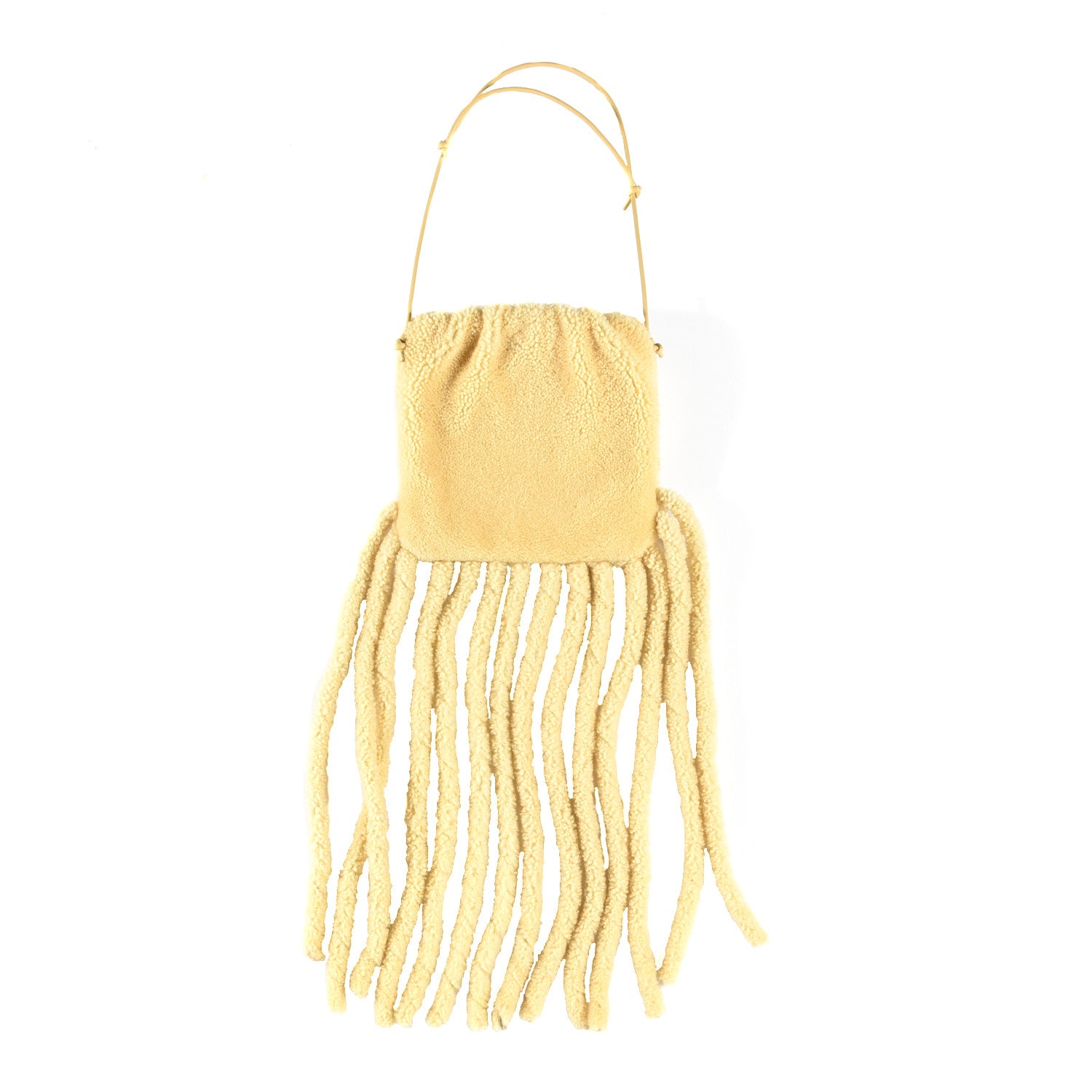 Bottega Veneta Shearling The Fringe Pouch Teddy 1 of 5