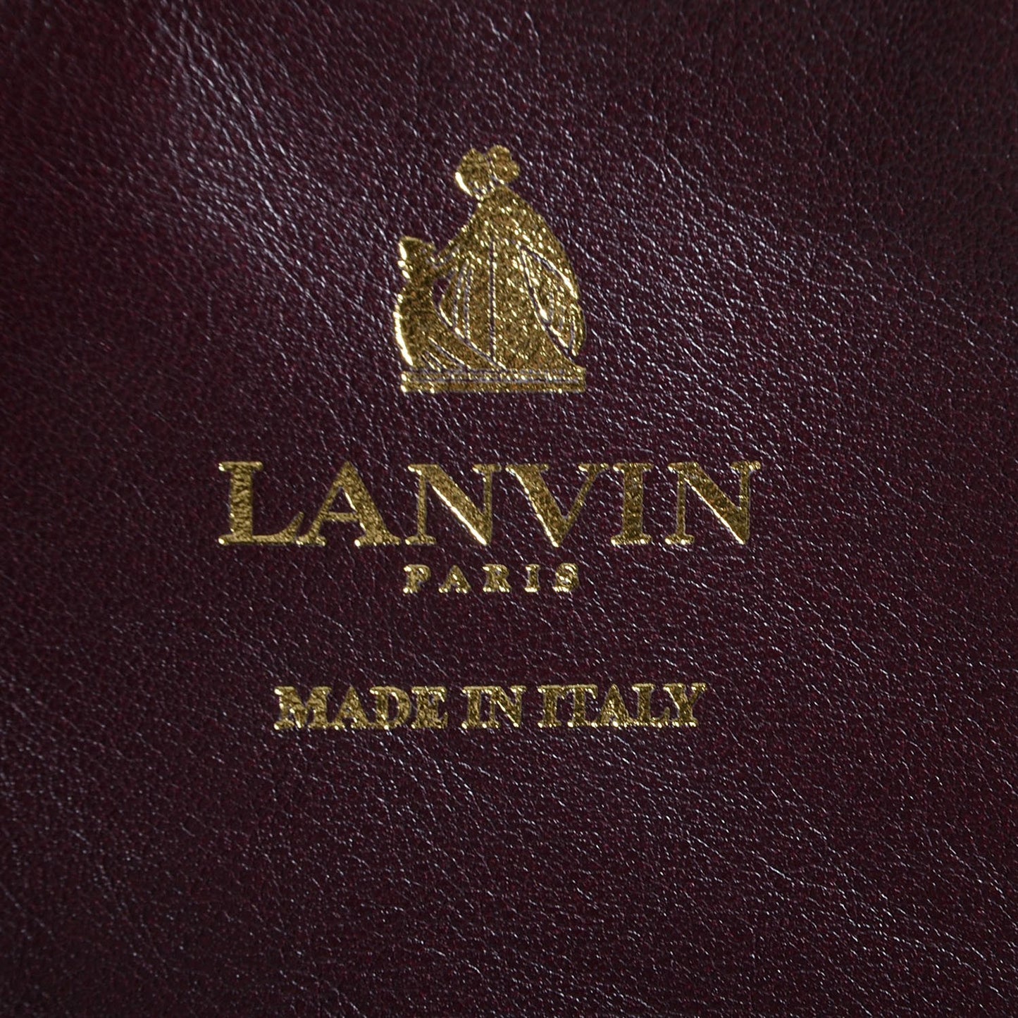 LANVIN Smooth Calfskin Small Fringe Shopper Tote Aubergine