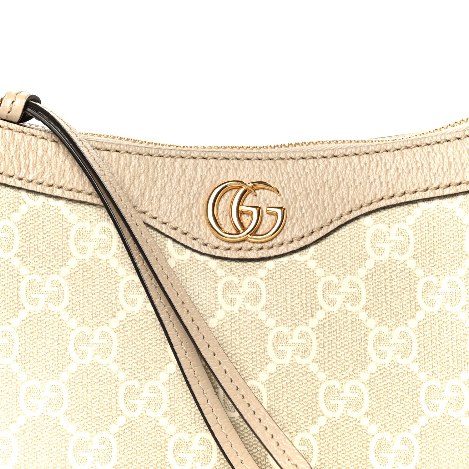 Gucci GG Supreme Monogram Textured Dollar Calfskin Small Ophidia Hobo Beige Mystic White Oatmeal 9 of 12