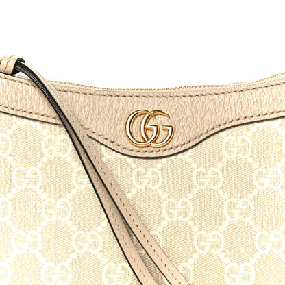Gucci GG Supreme Monogram Textured Dollar Calfskin Small Ophidia Hobo Beige Mystic White Oatmeal 9 of 12