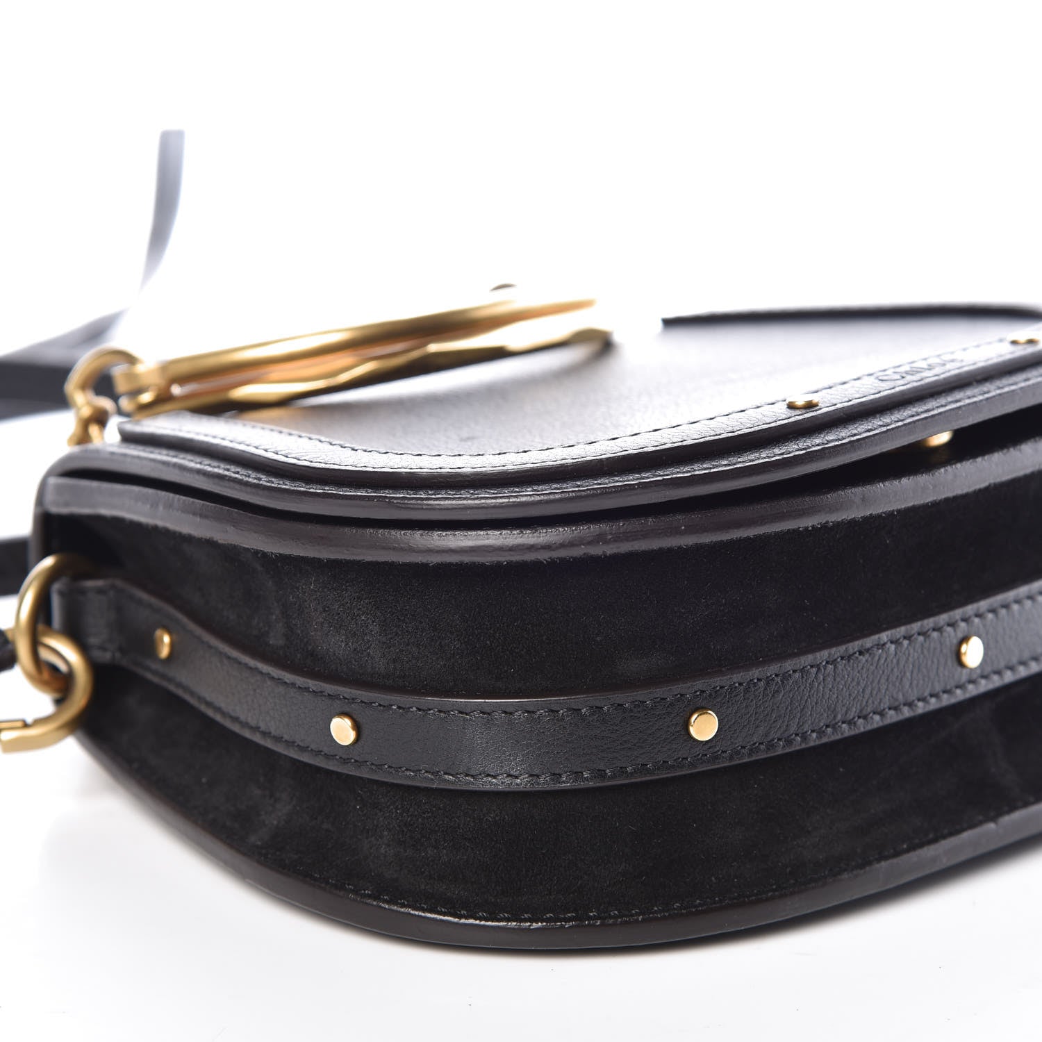 Chloe Calfskin Small Nile Bracelet Bag Black 7 of 8