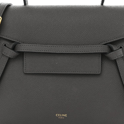 Celine Grained Calfskin Nano Belt Bag Grey 9 of 11