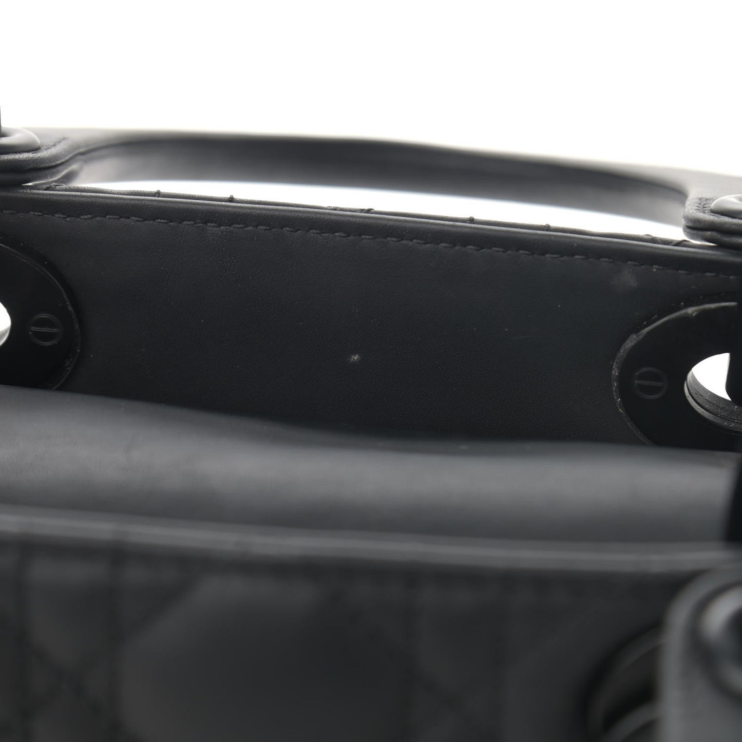 Ultra Matte Calfskin Cannage Small My ABCDior Lady Dior Black