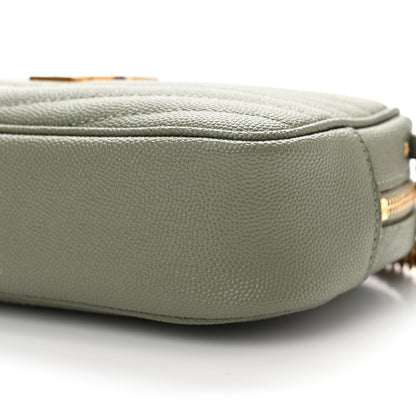 Saint Laurent Grain De Poudre Matelasse Monogram Mini Lou Camera Bag Light Sage 10 of 10
