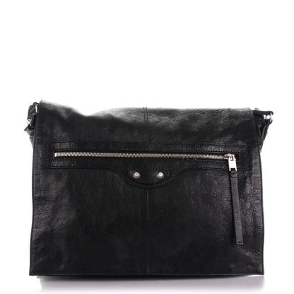 Balenciaga Agneau Arena Foldover Messenger Black 1 of 7