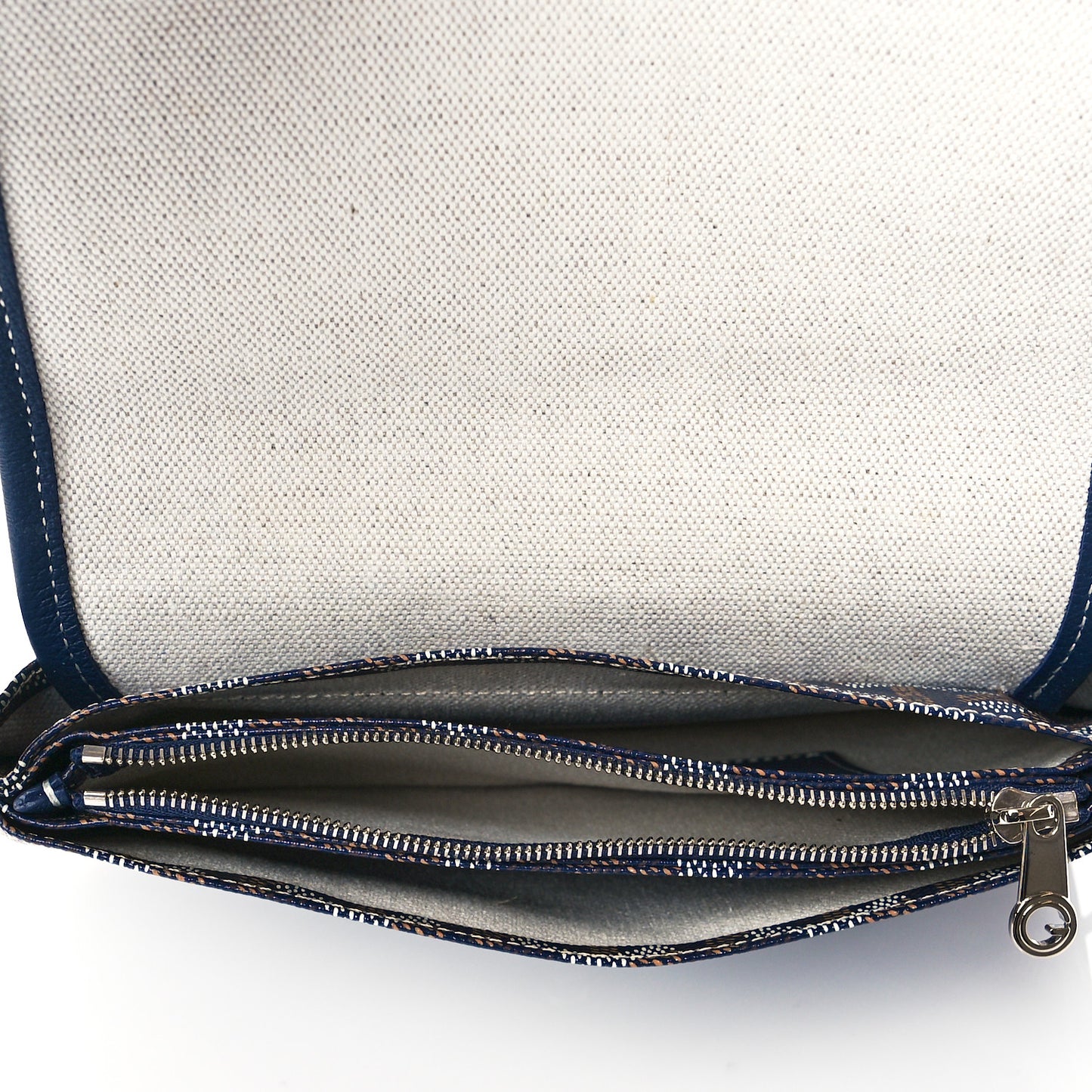 Goyardine Plumet Wallet Clutch Navy