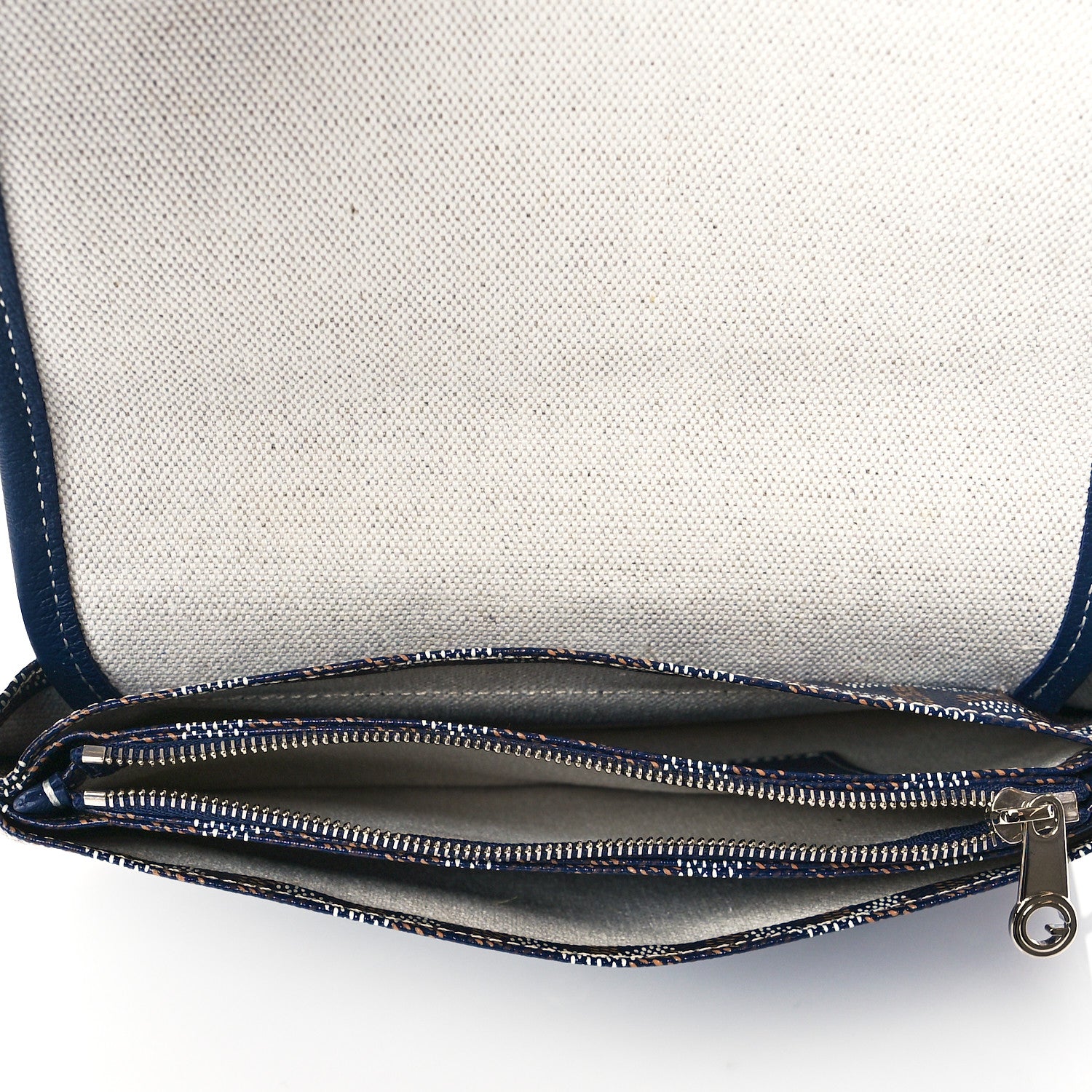 Goyard Goyardine Plumet Wallet Clutch Navy 6 of 8