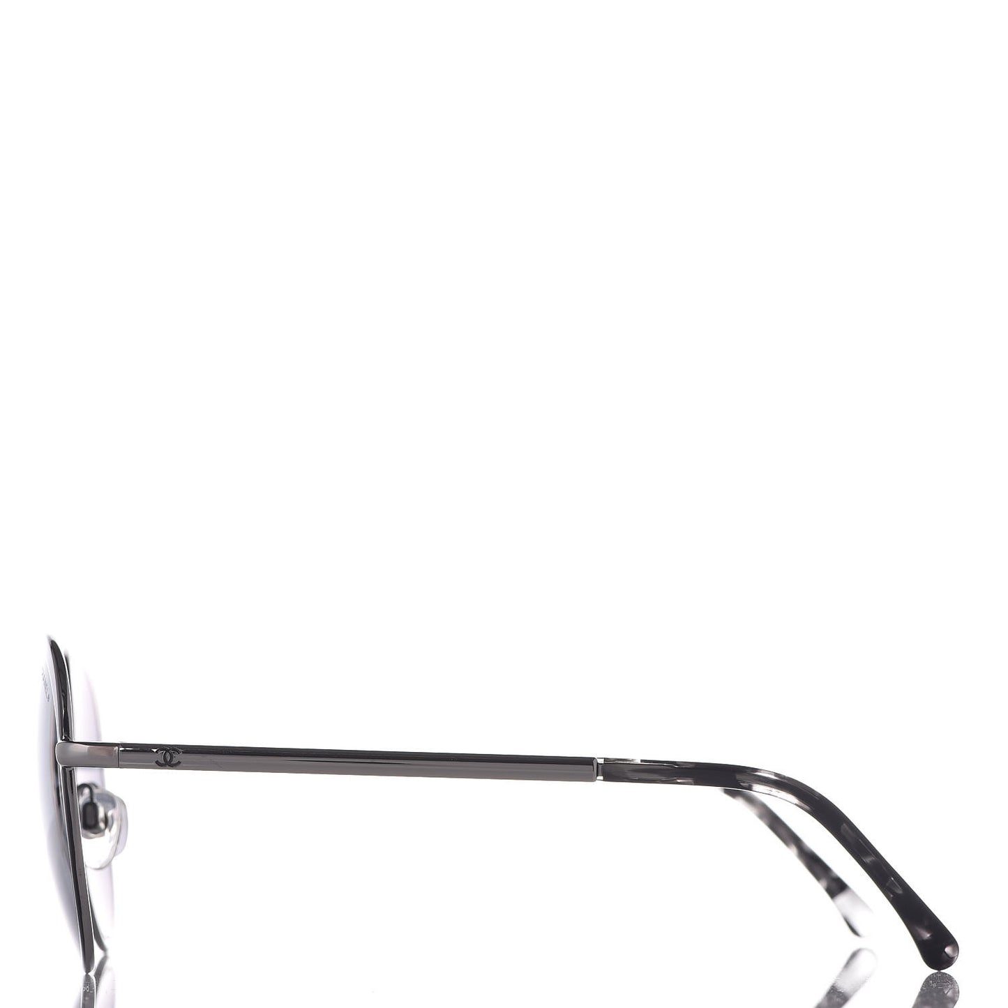Round Spring Sunglasses 4206 Black Silver