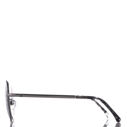 Chanel Round Spring Sunglasses 4206 Black Silver 2 of 8