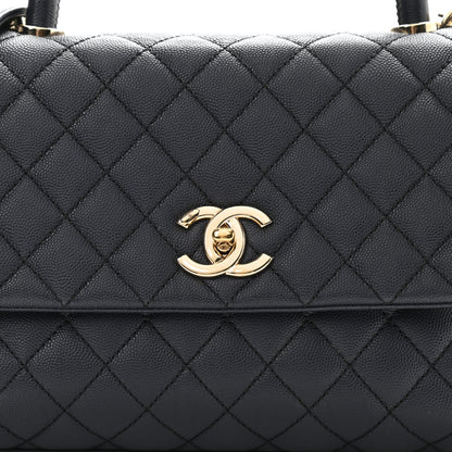 Chanel Caviar Quilted Small Coco Handle Flap Navy 8 of 11