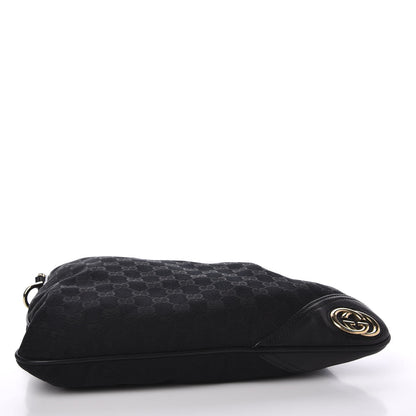 Gucci Monogram Medium New Britt Hobo Black 3 of 13