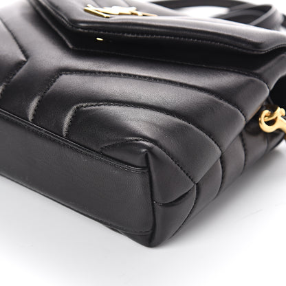 Saint Laurent Calfskin Y Quilted Monogram Toy Loulou Crossbody Bag Black 8 of 8