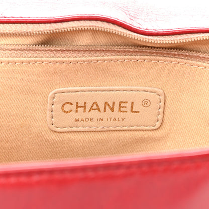 Chanel Aged Glazed Calfskin Quilted Large Boy Flap Red 6 of 18