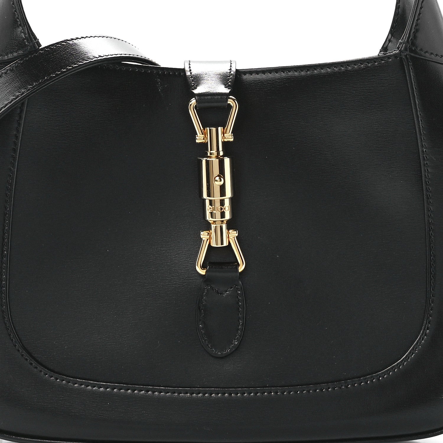 Gucci Boarded Dyana Lux Calfskin Small Jackie 1961 Hobo Black 9 of 12