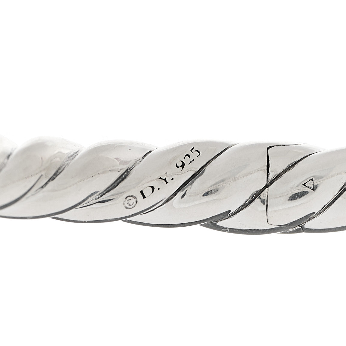 David Yurman Sterling Silver 5mm Sculpted Cable Bracelet 2 of 2