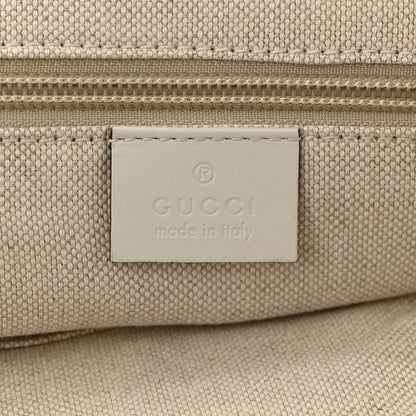 Gucci Canvas Flora Knight Medium Zippered Tote White 6 of 11