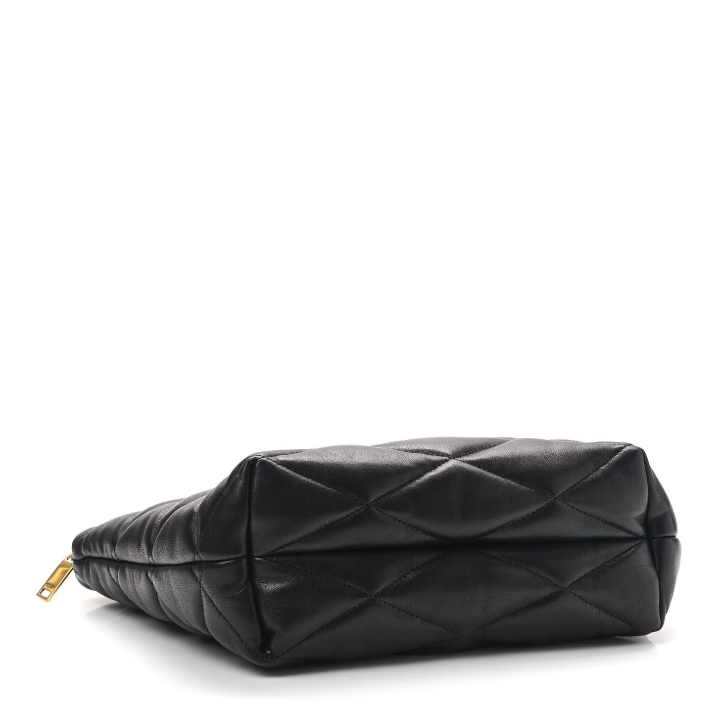 Lambskin Monogram Medium Sade Puffer Pouch Black