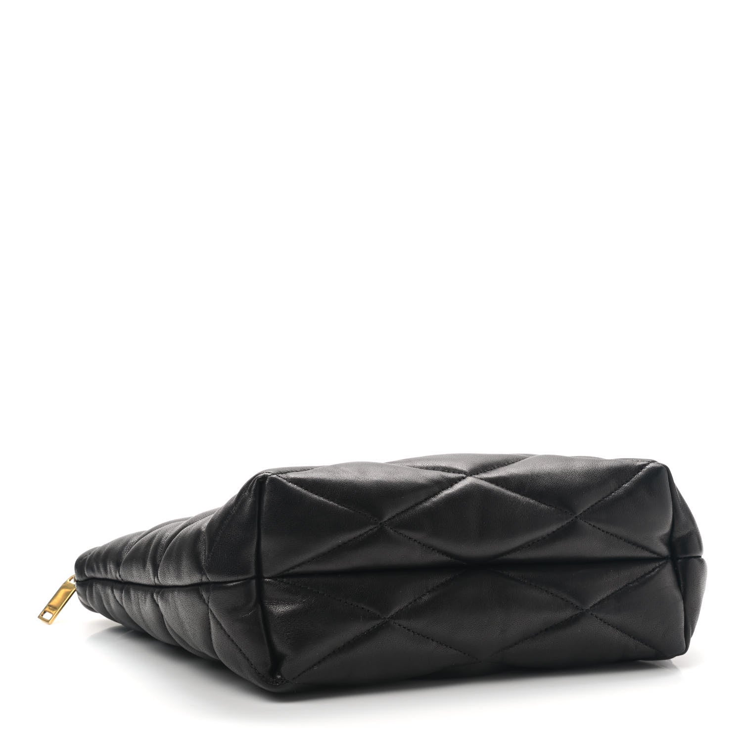 Saint Laurent Lambskin Monogram Medium Sade Puffer Pouch Black 4 of 7