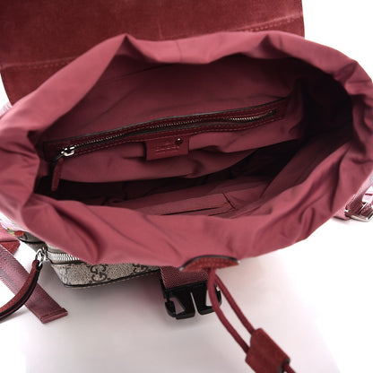 Gucci GG Supreme Monogram Blooms Small Single Buckle Backpack Beige Multicolor Dry Rose 5 of 7