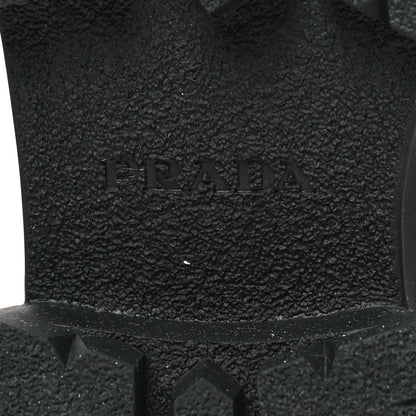 Prada Nylon Rubber Shearling Triangle Logo Monolith 55mm Snow Boots 36.5 Black 7 of 8