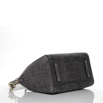 Givenchy Nubuck Crocodile Embossed Medium Antigona Dark Grey 4 of 6