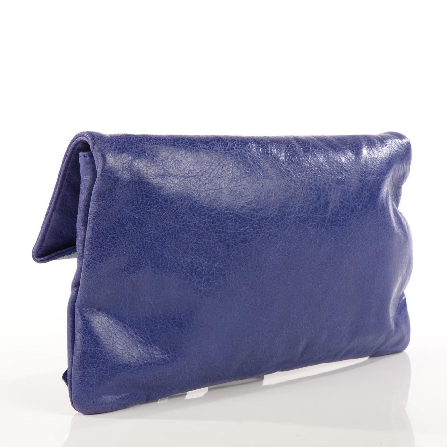 Agneau Giant 21 Rose Gold Hardware Envelope Clutch Bleu Lavande