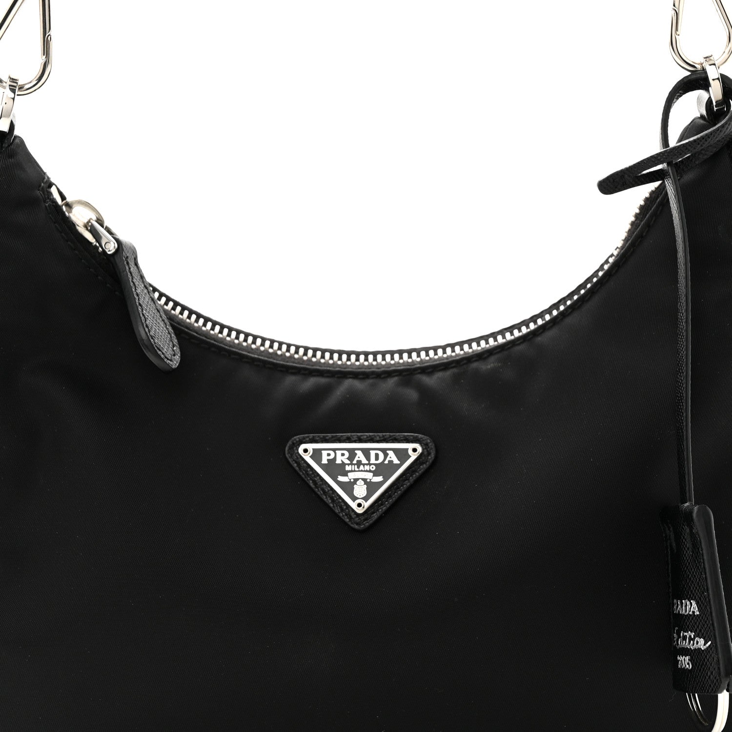 Prada Nylon Re-Edition 2005 Shoulder Bag Black 7 of 11
