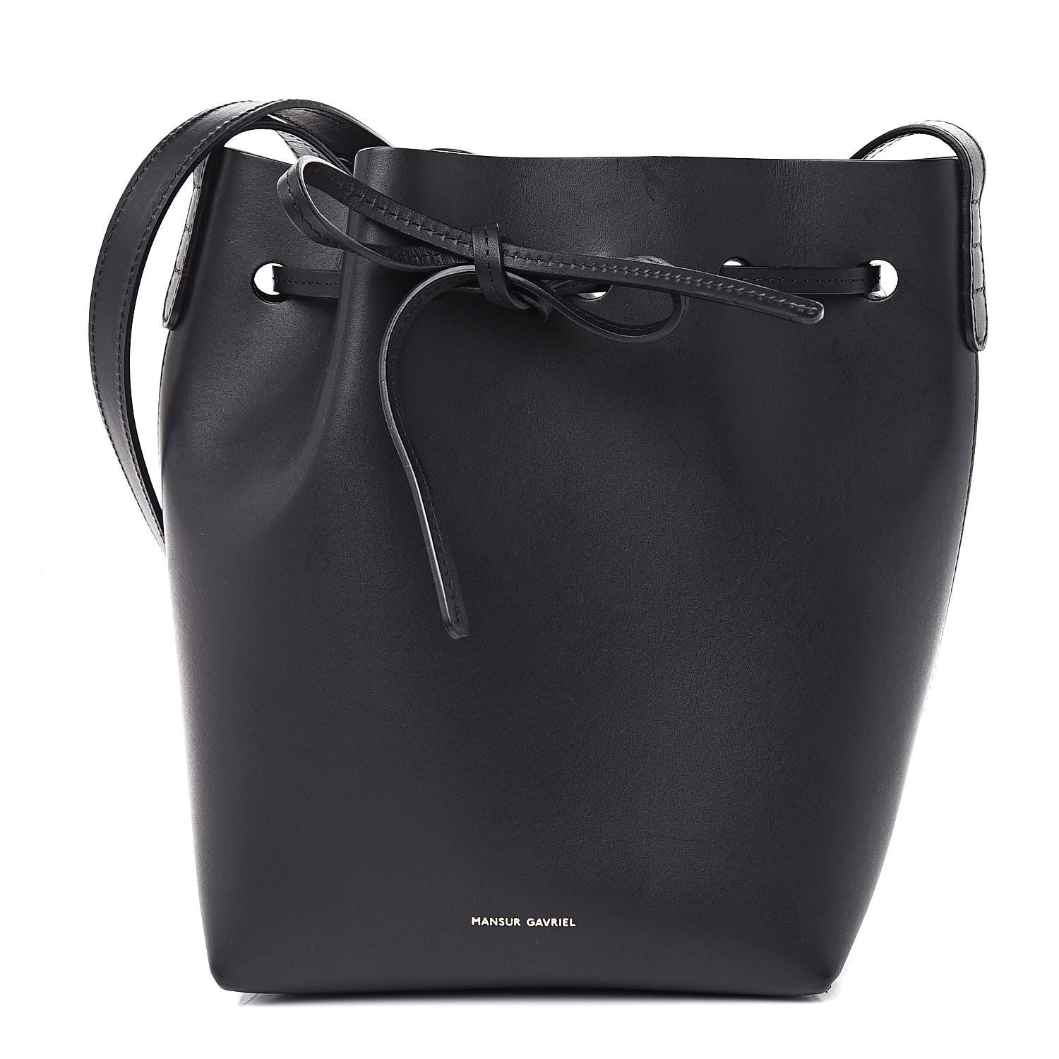 Mansur Gavriel Calfskin Mini Mini Bucket Bag Black Blu 1 of 9