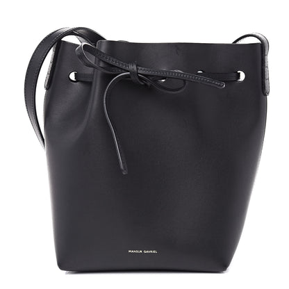 Mansur Gavriel Calfskin Mini Mini Bucket Bag Black Blu 1 of 9