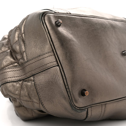 Burberry Calfskin Quilted Beaton Gunmetal 9 of 22