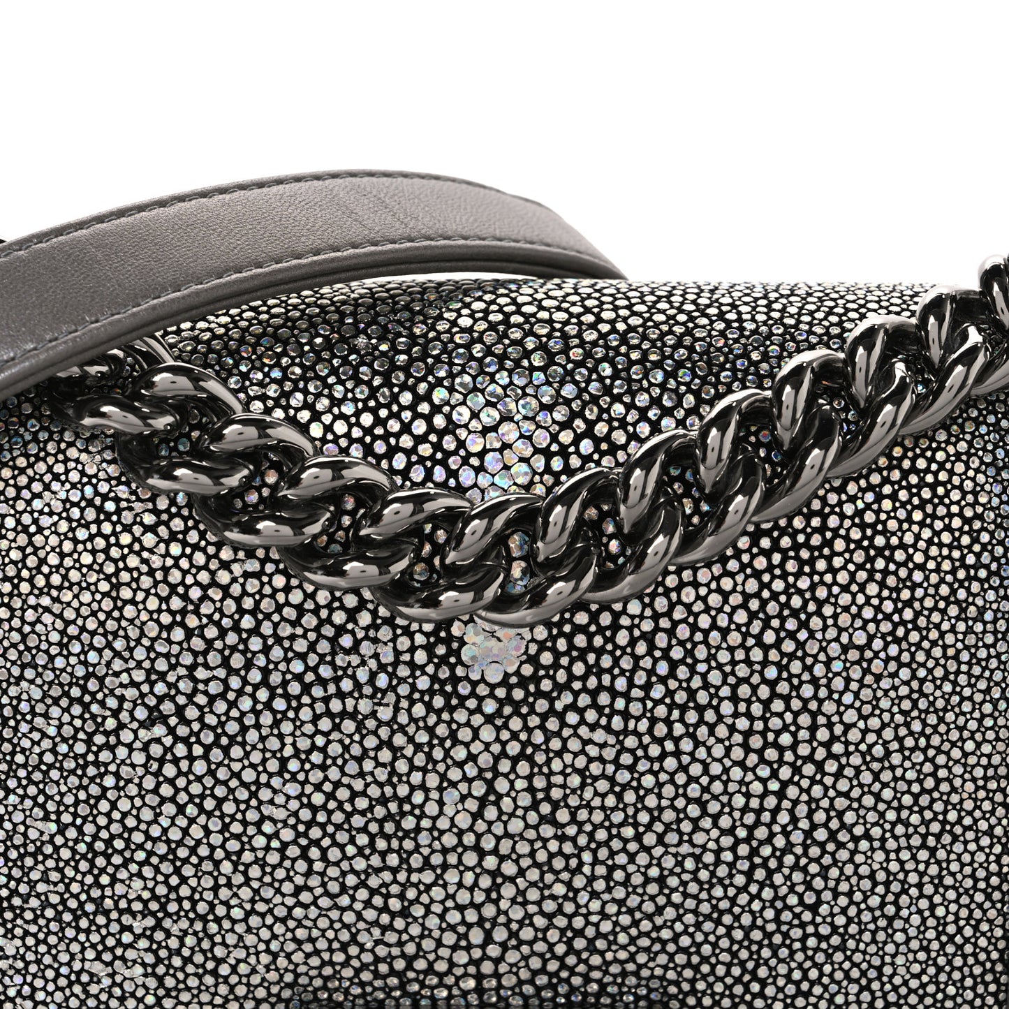 Galuchat Stingray Small Boy Flap Silver