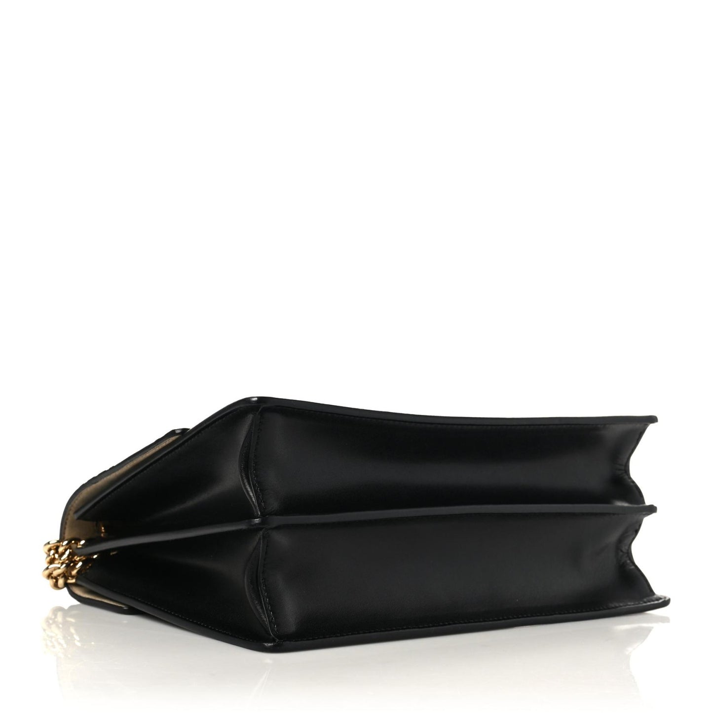 Vitello Liberty Bi-Color FF 1974 Embossed Chain Strap Kan U Shoulder Bag Black Maya