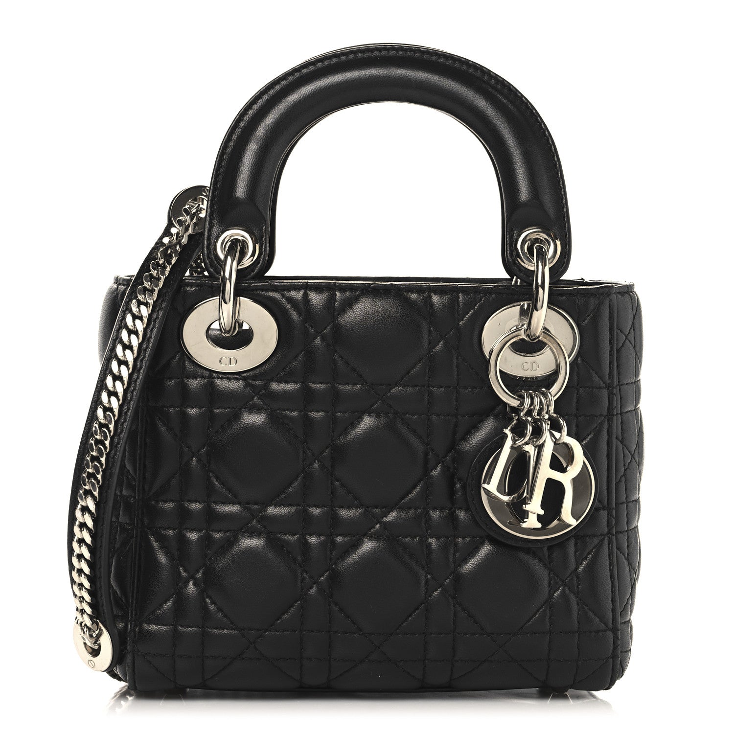 Christian Dior Lambskin Cannage Mini Lady Dior Black 1 of 14