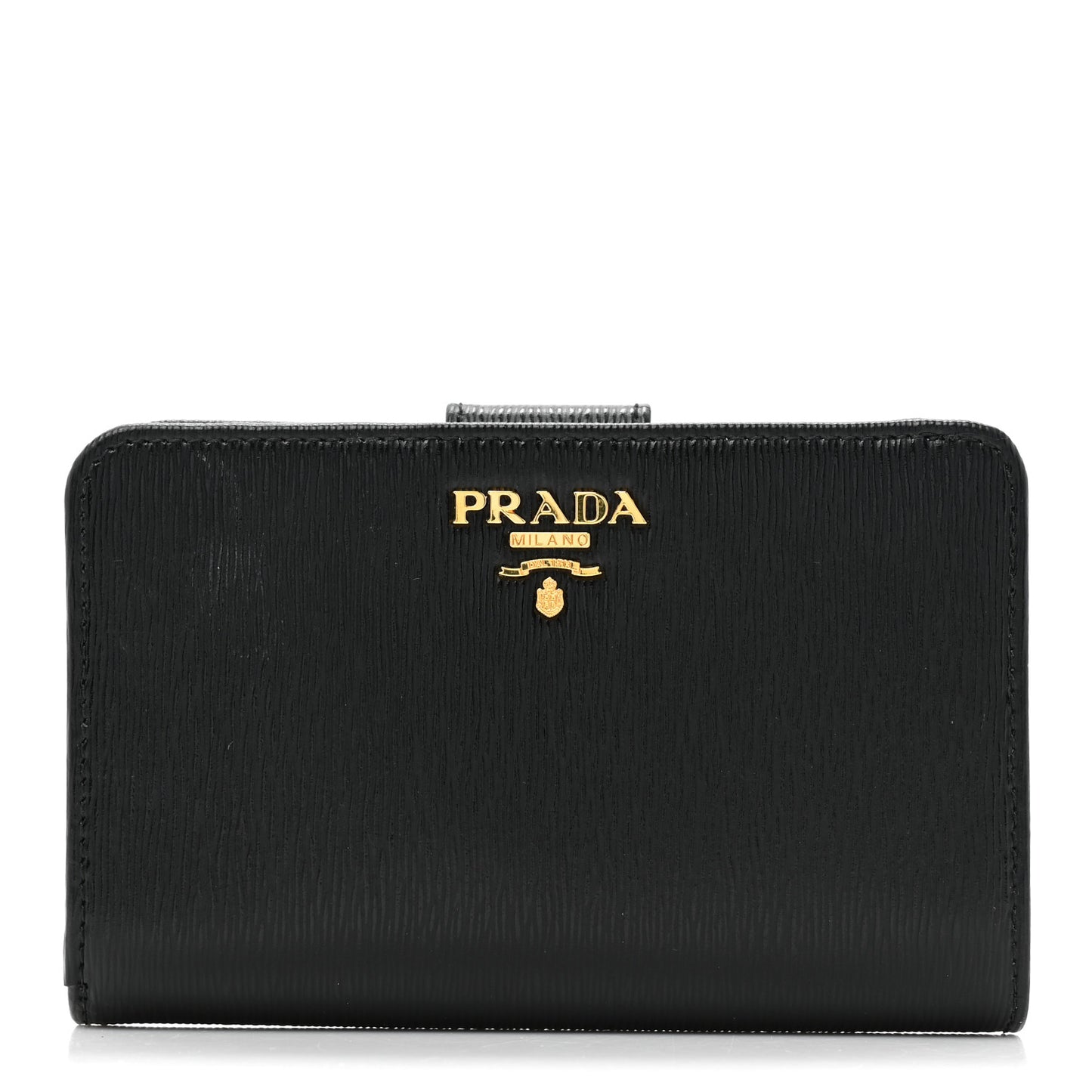 Saffiano Metal Compact Wallet Black